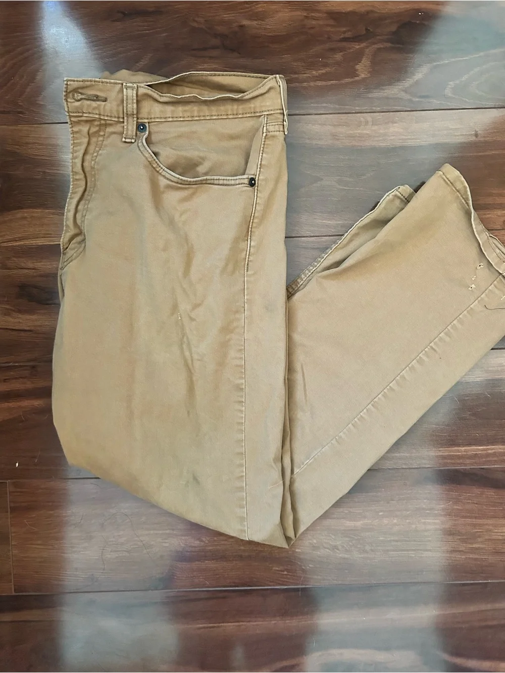 Levi Strauss Men's Slim Straight Tan Jeans